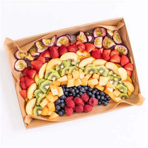 Rainbow seasonal fruit platter - Flavours Catering + Events