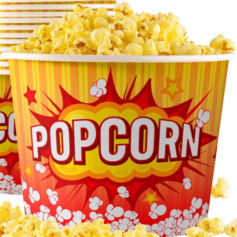 Premium Leak-Free 85 Oz Disposable Popcorn Tub 50pk By Avant Grub ...