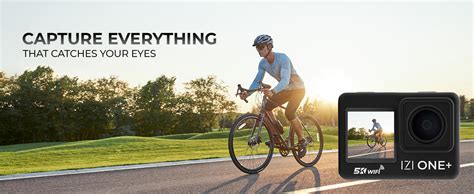 IZI ONE Plus 5K 48MP Action Camera 6-Axis Gyro Stabilization,110ft ...