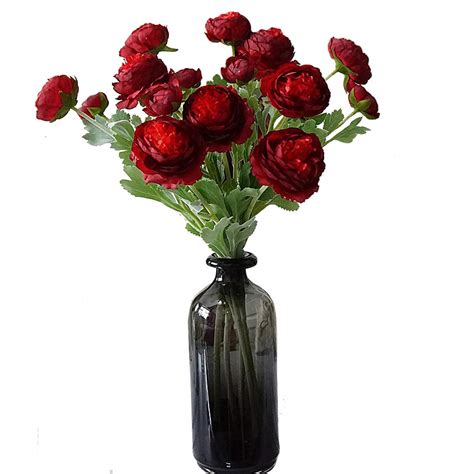 Calcifer 6 Sets(3 Flowers/Set) 19.29'' Ranunculus Asiaticus Artificial ...