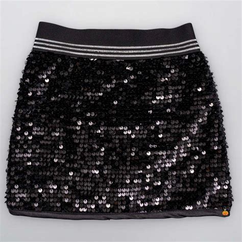 Buy Green & Navy Blue Sequin Skirt and Top for Girls – Mumkins