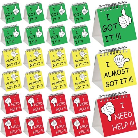 Buy Harloon 24 Pcs I Need Help Mini Flip Chart Signs Self Assessment ...