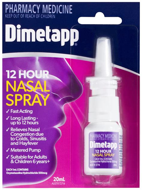 Dimetapp 12 Hour Nasal Spray 20mL - Medicines to Midnight