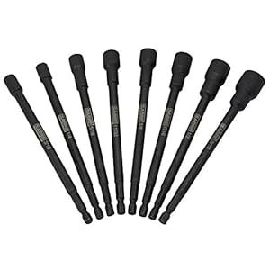 Sabre Tools 8 Piece SAE Impact Magnetic Nut Driver Set – 6 Inch Length ...