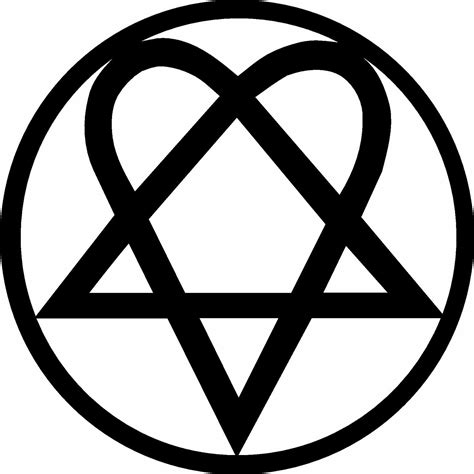 Heartagram Vinyl Decal / Sticker, Him, | Pentagram tattoo, Heartagram ...