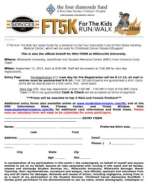 FT5K (For The Kids 5k) raises funds for a donation to the Four Diamonds ...