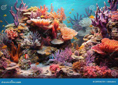 Colorful Coral Reef Ecosystem Thriving Stock Image - Image of aquatic ...