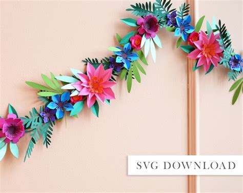 Svg Paper Flower Hibiscus Template, TROPICAL SET Hawaiian Flower,3 ...