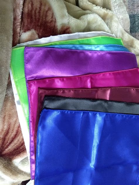 Buy Michelangelo Men's Satin Pocket Squares Pack of 10 (Black, Free ...