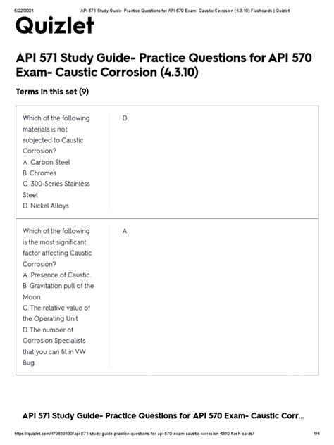Image result for API 570 Practice Questions