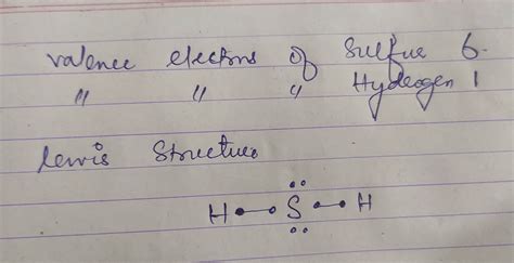 [Solved] Draw the Lewis structure for the hydrogen sulfide H 2 S ...