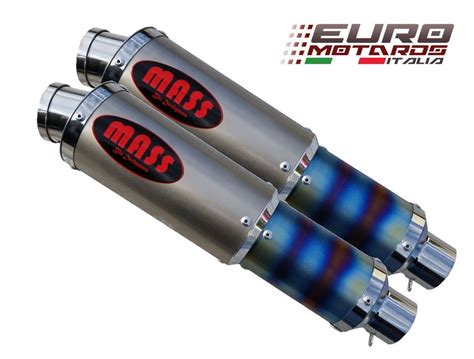 MassMoto Exhaust Silencers M1 MotoGP Style Titanium New Suzuki SV 1000 ...