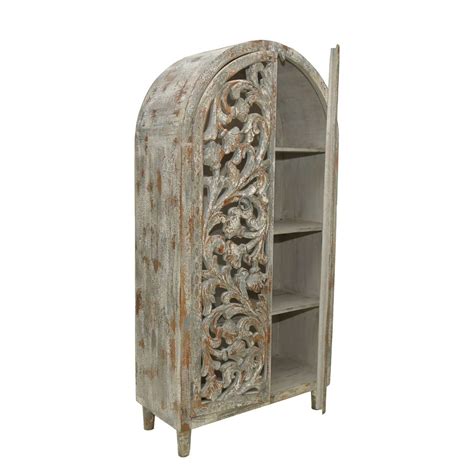 Buy Cabinets | Carved Mango Wood Almirah | Shop at The Purple Turtles ...