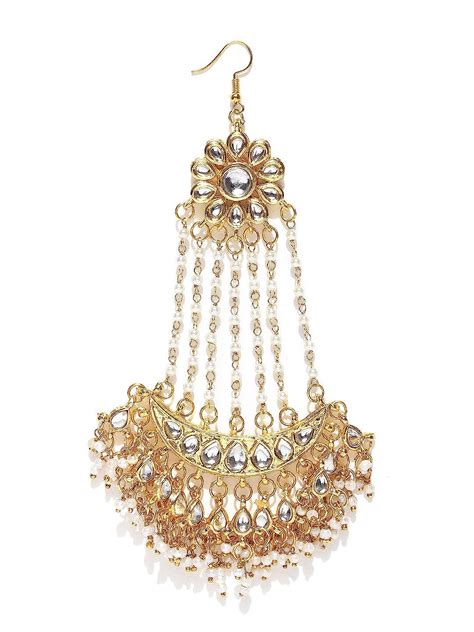Buy Abhaah Kundan Wedding Jhumar Passa/jhoomar Maang Tikka/Brooch for ...