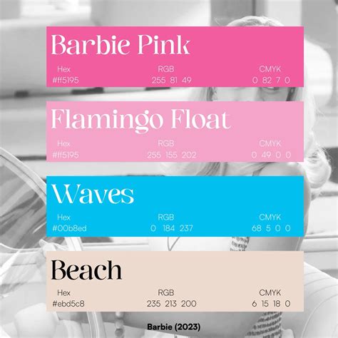 barbie color palette | Hex color palette, Color palette design, Color ...