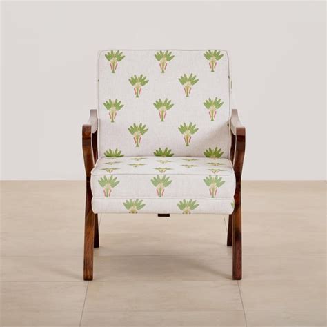 Buy (Refurbished) Cane Connection Fabric Accent Chair - White from Home ...