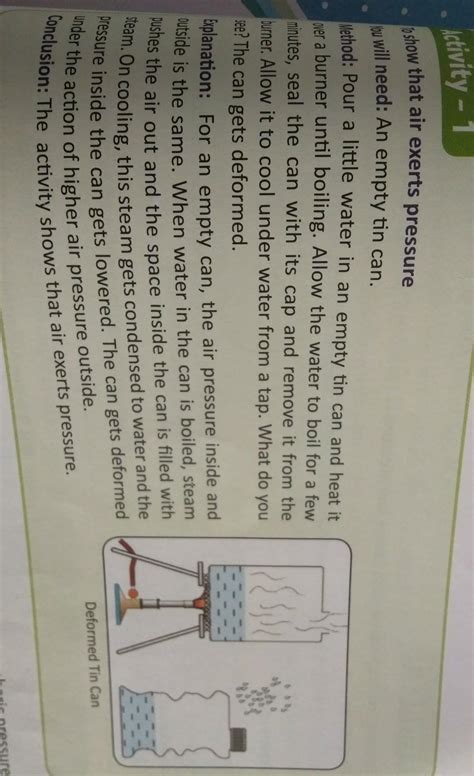 give an activity that air exerts pressure - Brainly.in