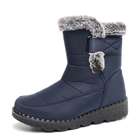 Winter Snow Boots for Women Women's Wide Width Boots Mid Calf Snow ...