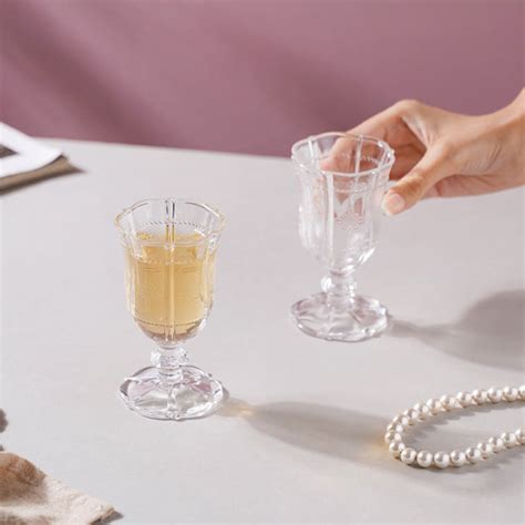 Dainty Stemmed Dessert Wine Glass Set of 2 Online - Premium Wine Glass ...