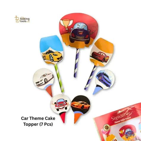 Car Theme Cake Topper (7 Pcs)