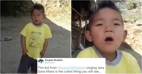 Kid From Arunachal Pradesh Singing The National Anthem Will Bring A ...