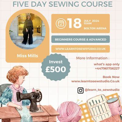 Five Day Sewing Course, BOLTON ARENA, 18 July to 22 July | AllEvents.in
