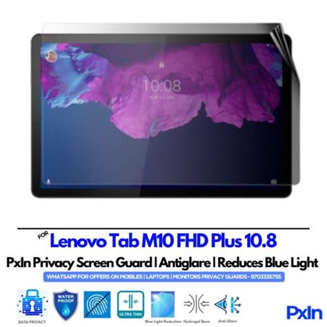 Privacy Screen Guard (Anti-Blue & Anti-Glare) for Lenovo Tab M10 FHD ...