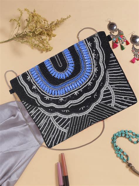 Swisni black banjara boho bag