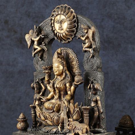 Buy Brass Lord Ganesha and Goddess Lakshmi Statue Pair – 20" Height ...