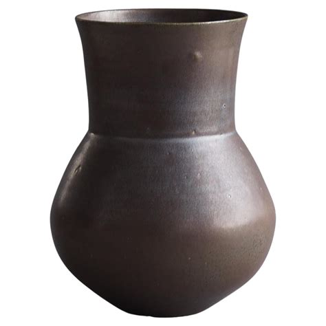 Porcelain Vessel with Bronze Glaze by Tracie Hervy For Sale at 1stDibs