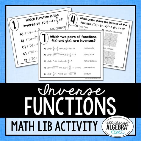 Image result for Inverse Function Exercises
