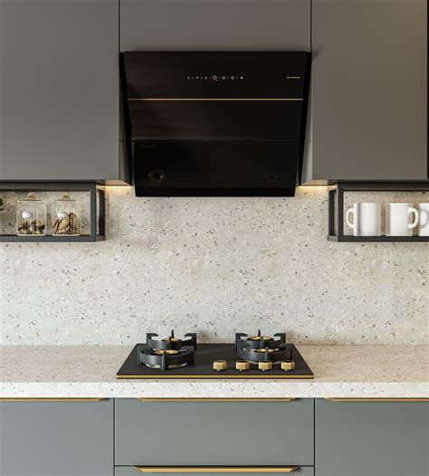 Buy Intellia by Livspace 4 Brass Burner 595mm with Auto Ignition Matt ...