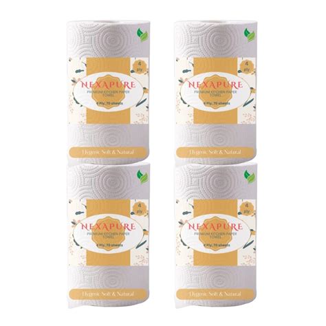 Nexapure Kitchen Tissue Roll | Absorbent Kitchen Towel | 4 Ply Tissue ...