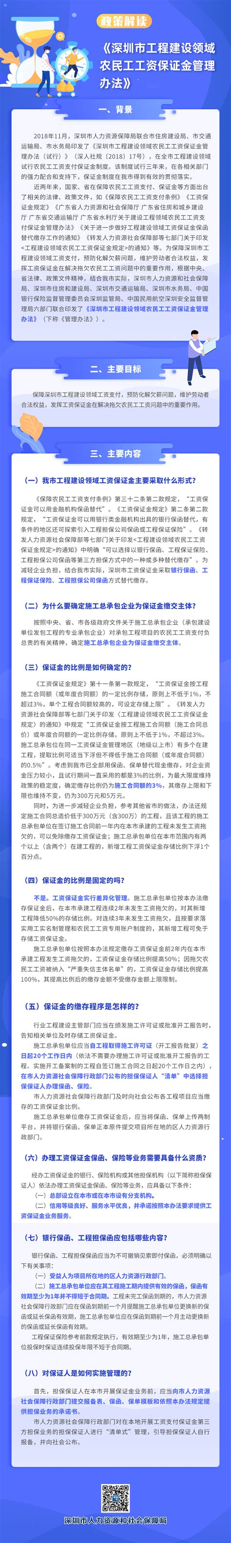 《深圳市工程建设领域农民工工资保证金管理办法》解读