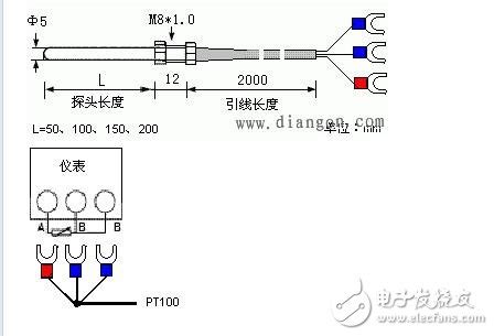 pt100温度传感器工作原理，pt100传感器接线图 - 电子发烧友网