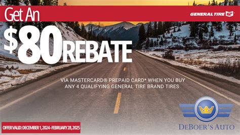 Roll Into Savings: General Tire's $80 Rebate Offer!