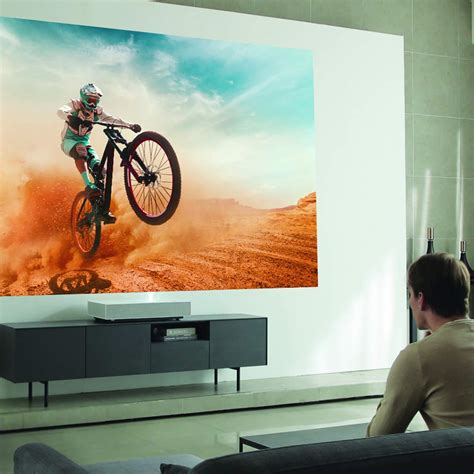 LG HU85LA Ultra Short Throw 4K UHD Laser Smart Home Theater Cinebeam ...