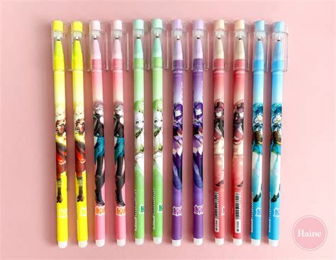 Buy Genshin Set Erasable Pen 0.5mm Black Ink Alhaitham Kazuha Hu Tao ...