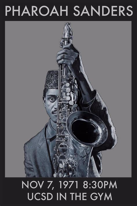 Pharoah Sanders San Diego Concert 1971 UCSD Gym Poster Giclée New UV ...
