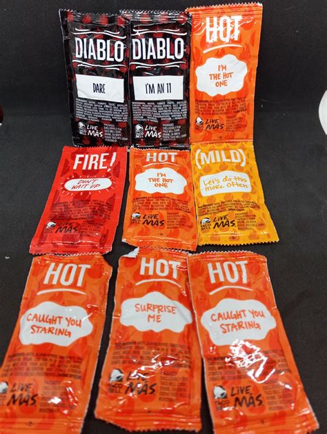 Taco Bell Fire Sauce Packets