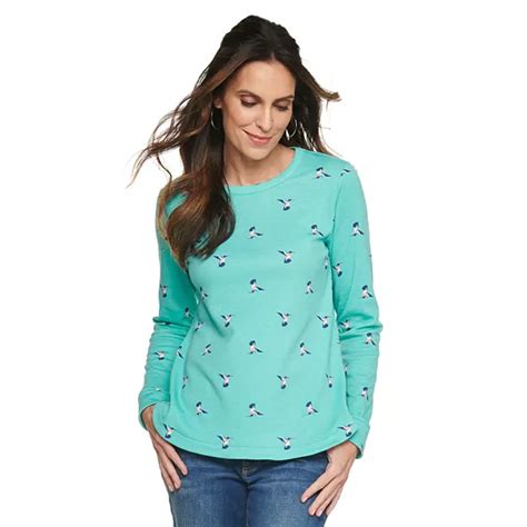 Women's Croft & Barrow® Athleisure Crewneck Sweatshirt