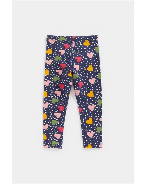 Buy Girls Leggings Heart Aop-Multicolor Online at Best Price | Mothercare