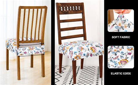 AMAZE ATTIRES Universal Size Dining Chair Seat Cover Set of 6 Seater ...