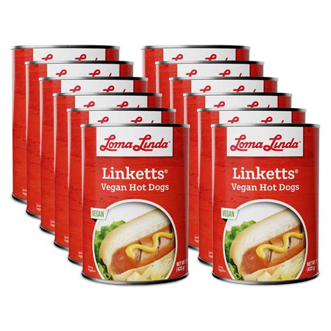 Vegan Plant Based Hot Dogs Loma Linda Linketts Meatless Sausages ...