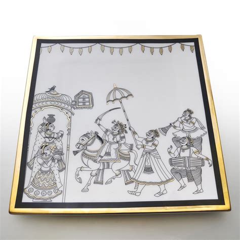 Byah | Buy Premium Square Platter Online - Kaunteya