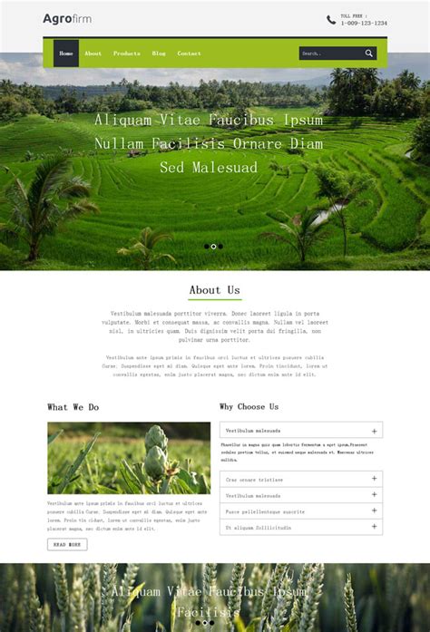 农业生产企业网站模板_站长素材
