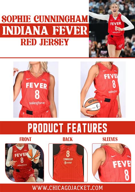 Sophie Cunningham Indiana Fever Red Jersey