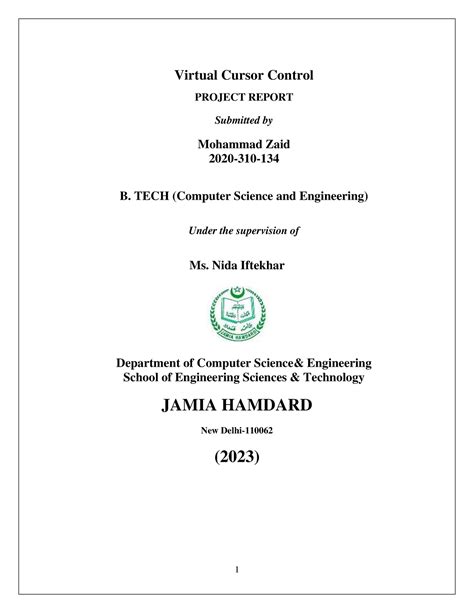 134 Mohammad Zaid Virtual Cursor Control Report - Virtual Cursor ...