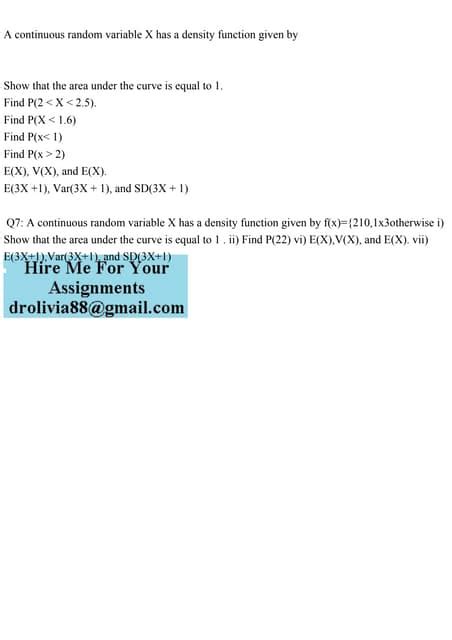 Image result for When Is X a Continuous Random Variable