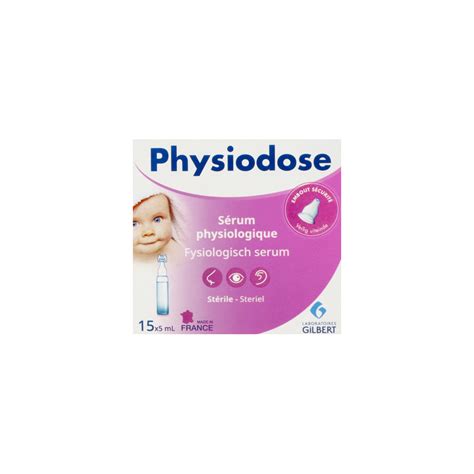 PHYSIODOSE SERUM PHYSIOLOGIQUE AMPOULES 15 X 5 ML : Nez | Pharmacodel ...